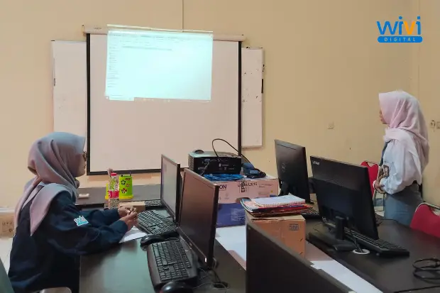 Proses UKK DKV siswa SMK Negeri 1 Kawunganten 2026